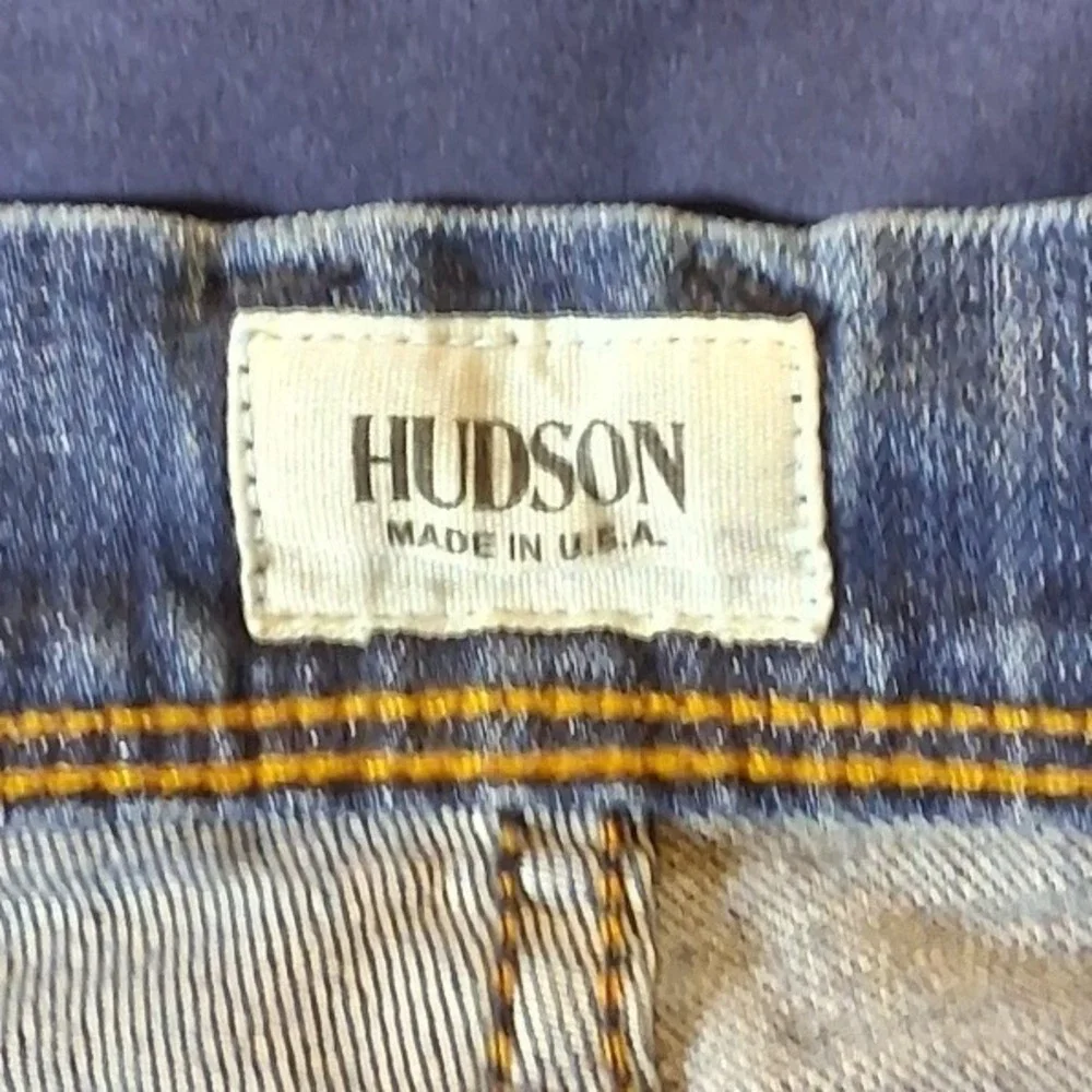 Hudson Mens Blue Straight Leg Denim Jeans Made in USA Size 38